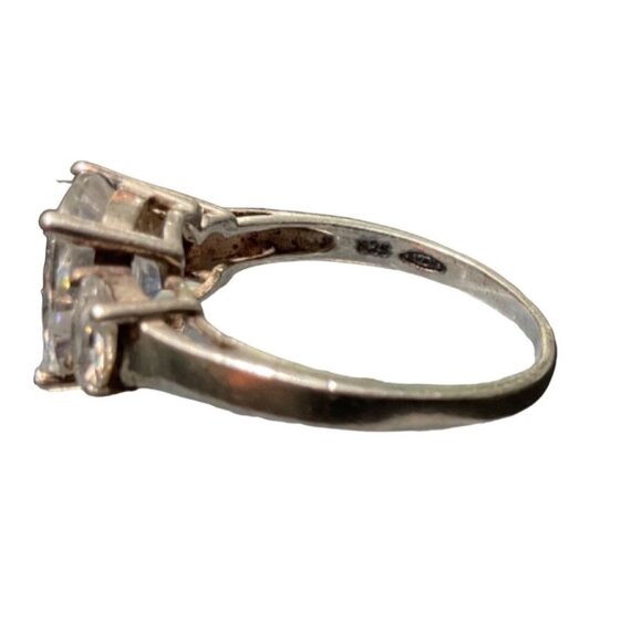 Avon Sterling Silver 925 Ring Size 9 Faceted Glass Vintage - Picture 4 of 12